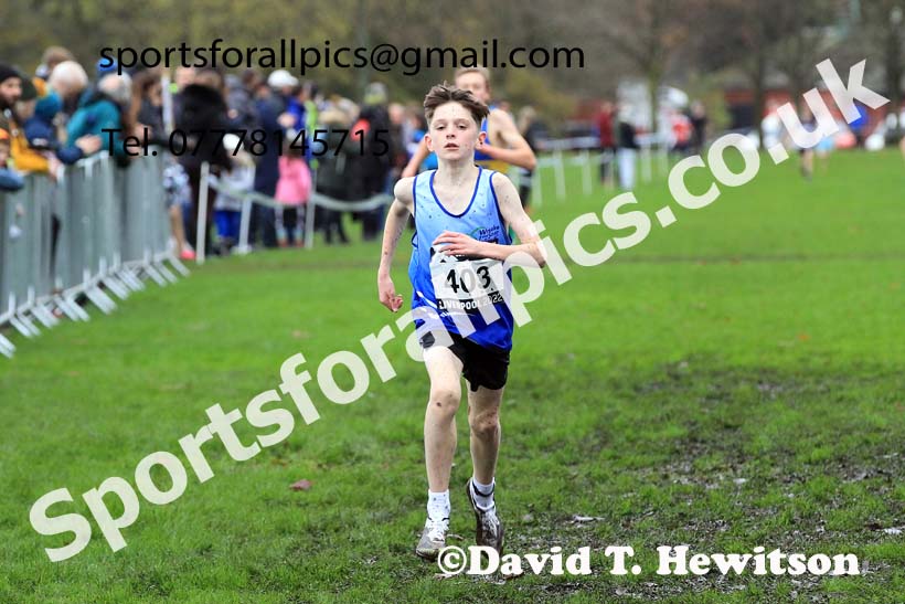 Boys Under-13s, 2022 British Athletics Cross Challenge, Sefton Park, Liverpool.  Photo: David T. Hewitson/Sports for All Pics